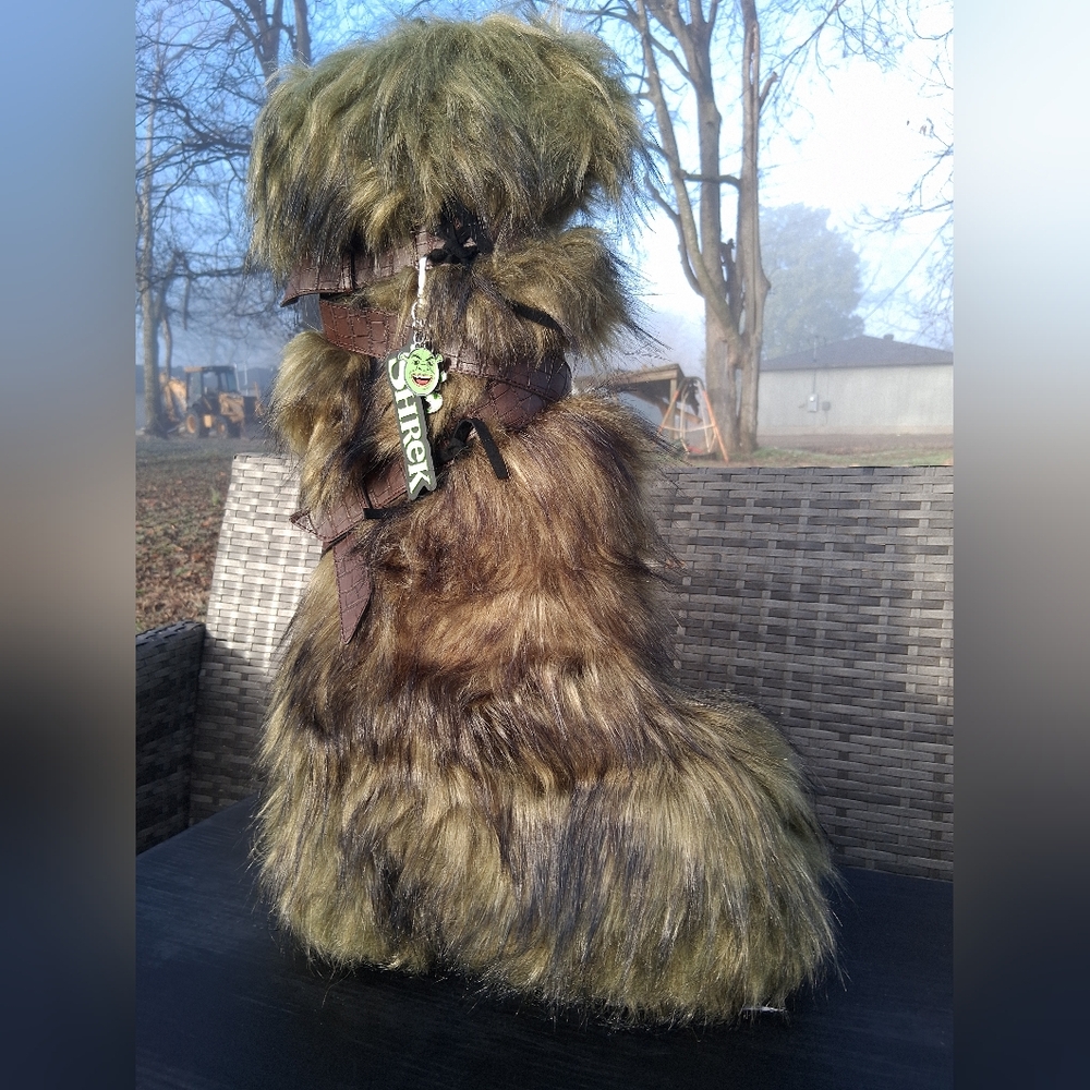 Dolls Kill® x SHREK™ Shrek Instinct Faux Fur Platform Boots